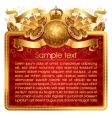 Gold musical frame vector image