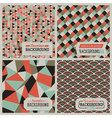 Retro-styled seamless patterns vector image