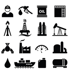 Oil industry icons vector image