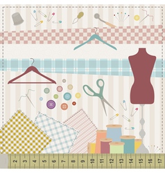 Sewing set vector image