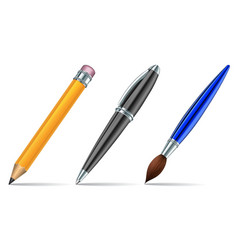 Pen tools isolated on the white background vector image