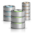 Database and Hard Disk Icon vector image