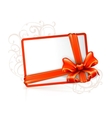 Greeting card red vector image