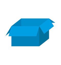 Blue box open icon vector image