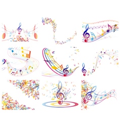 Color notes set vector image