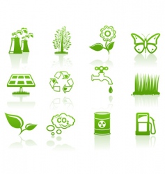 Environment icons vector image