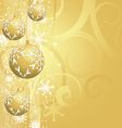 Gold Christmas background vector image