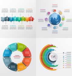 8 steps infographic templates Business concept vector image
