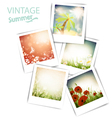 Some vintage summer photos vector image
