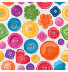 Seamless background with colorful buttons vector image