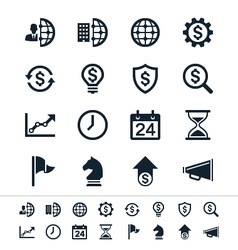 Business and management icons vector image