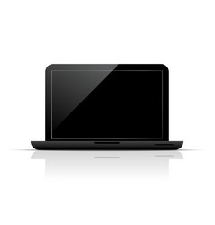 Black laptop vector image