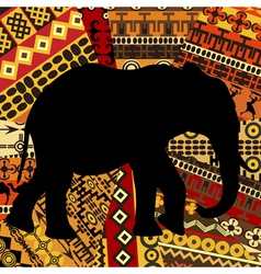 Elephant silhouette vector image