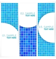 Set of three banners with mozaic texture vector image