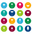 Set of glasses with drinks on color background Set of glasses with drinks on color background vector image
