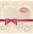 Card with paper heart vector image