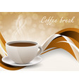 Background with coffe cup vector image