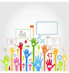 Hand business vector image