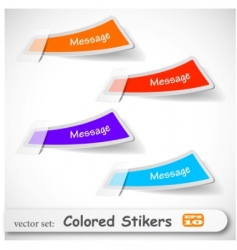 Sticker set vector image
