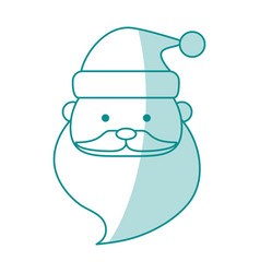 Monocromatic santas face design vector image
