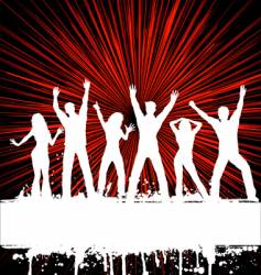 Grunge party background vector image