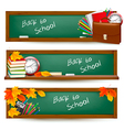 Set of back to school banners vector image