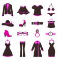 Women fashion icons vector image