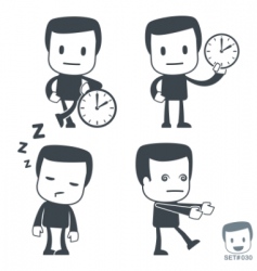 Time icon man set030 vector image