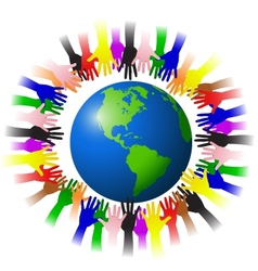 Human reach on earth vector image