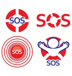 Set sos vector image