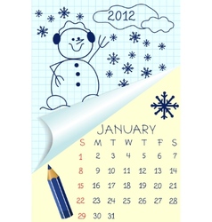 Cute schoolbook vector image