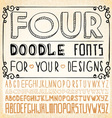 Handwriting Fonts vector image