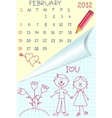 Cute schoolbook style vector image