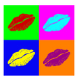 Warhol lips vector image