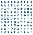 Icon set 100 vector image