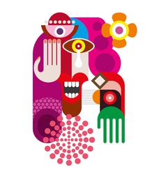 Abstract portrait vector image