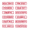 Grunge rubber stamps vector image