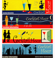 Cocktail Hour Web Banners vector image