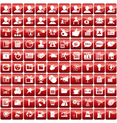 Icon set 100 vector image