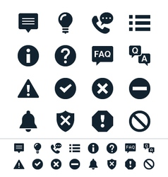 Information and notification icons vector image