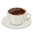 Cup of hot coffee vector image