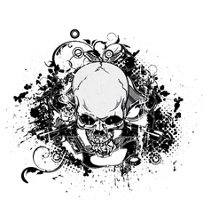 Vintage emblem with skull Vintage emblem with skull vector image