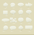 Paper speech bubbles vector image