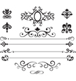 Set of patterns and vignettes vector image