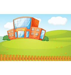 A school in beautiful nature vector image