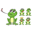 Green frogs vector image