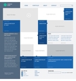 Template website built on the 16 column grid metro vector image