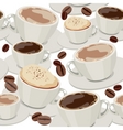 Cups of coffee Cups of coffee vector image