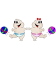 Babies football vector image
