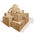 Cardboard boxes vector image